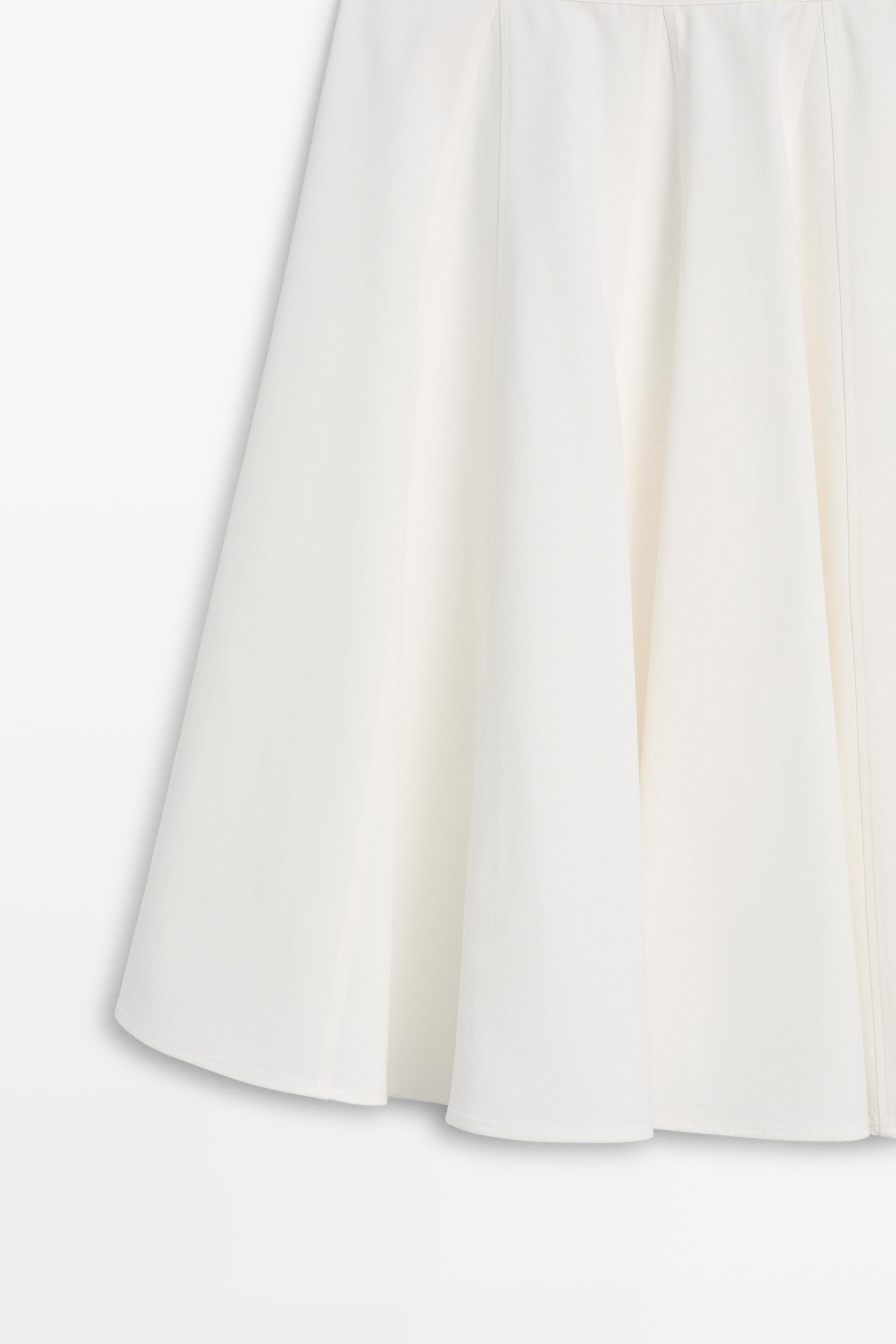 Flared midi skirt with sash detail